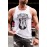 White Hard Rock Guitar Print Slim-fit Men's Tank Top